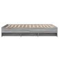 Preview: Bettgestell Grau Sonoma 120x190 cm Holzwerkstoff
