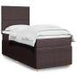 Preview: ARDEBO.de - Boxspringbett mit Matratze Dunkelbraun 80x200 cm Stoff
