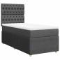 Preview: Boxspringbett mit Matratze Dunkelgrau 80x200 cm Stoff