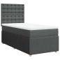 Preview: Boxspringbett mit Matratze Dunkelgrau 80x200 cm Stoff