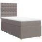 Preview: ARDEBO.de - Boxspringbett mit Matratze Taupe 80x200 cm Stoff
