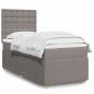 Preview: ARDEBO.de - Boxspringbett mit Matratze Taupe 90x200 cm Stoff