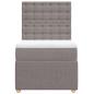 Preview: Boxspringbett mit Matratze Taupe 90x200 cm Stoff