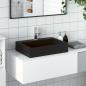 Preview: ARDEBO.de - Waschbecken 50x38x11 cm Mineralguss/Marmorguss Mattschwarz