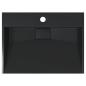 Preview: Waschbecken 50x38x11 cm Mineralguss/Marmorguss Mattschwarz