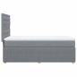 Preview: Boxspringbett mit Matratze Hellgrau 100x200 cm Stoff