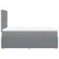 Preview: Boxspringbett mit Matratze Hellgrau 120x190 cm Stoff