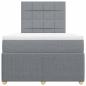 Preview: Boxspringbett mit Matratze Hellgrau 120x190 cm Stoff