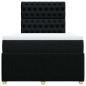 Preview: Boxspringbett mit Matratze Schwarz 120x190 cm Stoff