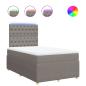 Preview: Boxspringbett mit Matratze Taupe 120x190 cm Stoff