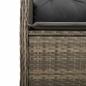 Preview: 5-tlg. Garten-Bistro-Set mit Kissen Grau Poly Rattan