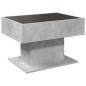Preview: LED-Couchtisch Betongrau 70x50x45 cm Holzwerkstoff
