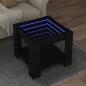 Preview: ARDEBO.de - LED-Couchtisch Schwarz 53x53x45 cm Holzwerkstoff