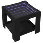 Preview: LED-Couchtisch Schwarz 53x53x45 cm Holzwerkstoff