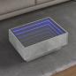 Preview: ARDEBO.de - LED-Couchtisch Betongrau 70x50x30 cm Holzwerkstoff