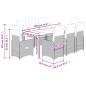 Preview: 9-tlg. Garten-Bistro-Set mit Kissen Braun Poly Rattan