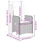 Preview: 9-tlg. Garten-Bistro-Set mit Kissen Braun Poly Rattan