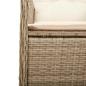 Preview: 9-tlg. Garten-Bistro-Set mit Kissen Beige Poly Rattan