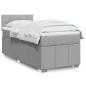Preview: ARDEBO.de - Boxspringbett mit Matratze Hellgrau 80x200 cm Stoff