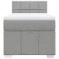 Preview: Boxspringbett mit Matratze Hellgrau 80x200 cm Stoff