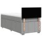 Preview: Boxspringbett mit Matratze Hellgrau 80x200 cm Stoff