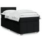 Preview: ARDEBO.de - Boxspringbett mit Matratze Schwarz 80x200 cm Stoff