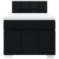 Preview: Boxspringbett mit Matratze Schwarz 80x200 cm Stoff