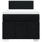 Preview: Boxspringbett mit Matratze Schwarz 90x190 cm Stoff