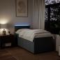 Preview: Boxspringbett mit Matratze Dunkelgrau 90x190 cm Stoff