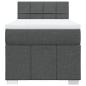Preview: Boxspringbett mit Matratze Dunkelgrau 90x190 cm Stoff