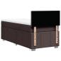 Preview: Boxspringbett mit Matratze Dunkelbraun 90x190 cm Stoff