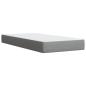 Preview: ARDEBO.de - Boxspringbett mit Matratze Hellgrau 90x190 cm Stoff