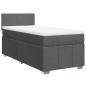 Preview: Boxspringbett mit Matratze Dunkelgrau 90x200 cm Stoff