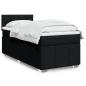 Preview: ARDEBO.de - Boxspringbett mit Matratze Schwarz 90x200 cm Stoff