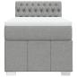 Preview: Boxspringbett mit Matratze Hellgrau 90x200 cm Stoff