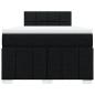Preview: Boxspringbett mit Matratze Schwarz 120x200 cm Stoff