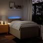 Preview: Boxspringbett mit Matratze Creme 120x200 cm Stoff