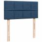 Preview: Boxspringbett mit Matratze Blau 90x200 cm Stoff