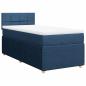 Preview: Boxspringbett mit Matratze Blau 90x200 cm Stoff