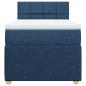 Preview: Boxspringbett mit Matratze Blau 90x200 cm Stoff