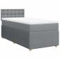 Preview: Boxspringbett mit Matratze Hellgrau 90x200 cm Stoff