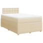 Preview: Boxspringbett mit Matratze Creme 120x190 cm Stoff