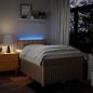 Preview: Boxspringbett mit Matratze Creme 120x190 cm Stoff