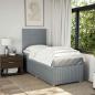 Preview: Boxspringbett mit Matratze Hellgrau 80x200 cm Stoff
