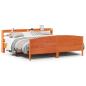 Preview: Massivholzbett ohne Matratze Wachsbraun 200x200 Kiefernholz