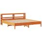 Preview: Massivholzbett ohne Matratze Wachsbraun 200x200 Kiefernholz