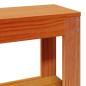 Preview: Massivholzbett ohne Matratze Wachsbraun 200x200 Kiefernholz