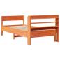 Preview: Massivholzbett ohne Matratze Wachsbraun 100x200 Kiefernholz