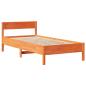Preview: Massivholzbett ohne Matratze Wachsbraun 100x200 Kiefernholz