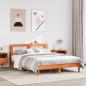 Preview: ARDEBO.de - Massivholzbett ohne Matratze Wachsbraun 140x190 cm Kiefernholz